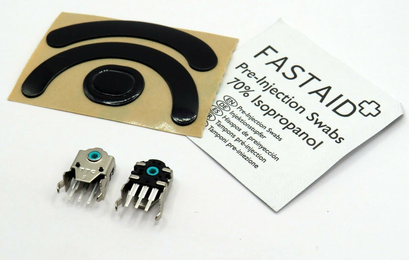 2x Rad-Sensor "blau" + Füße, Gleiter für Logitech G603, G703 & G403 Gaming-Maus