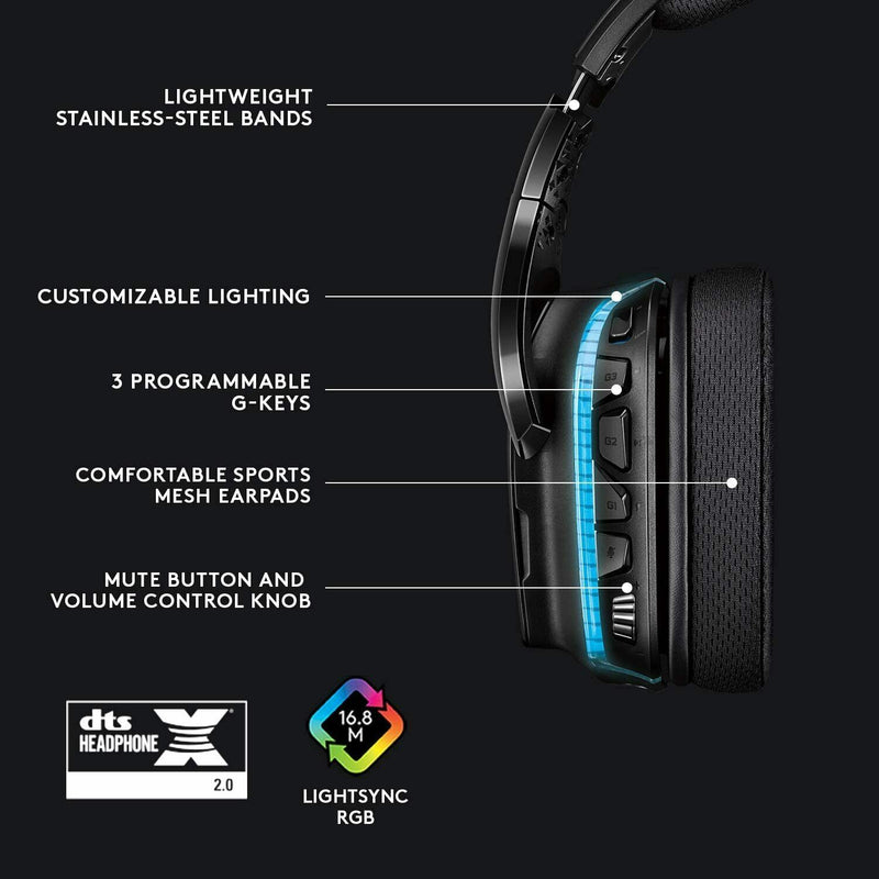 Logitech G635 kabelgebundenes Gaming-Headset mit LIGHTSYNC RGB, PC/Xbox One/PS4