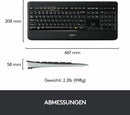 Logitech K800 Wireless Tastatur, Unifying, QWERTZ DE-Layout Windows PCs/Laptop 2