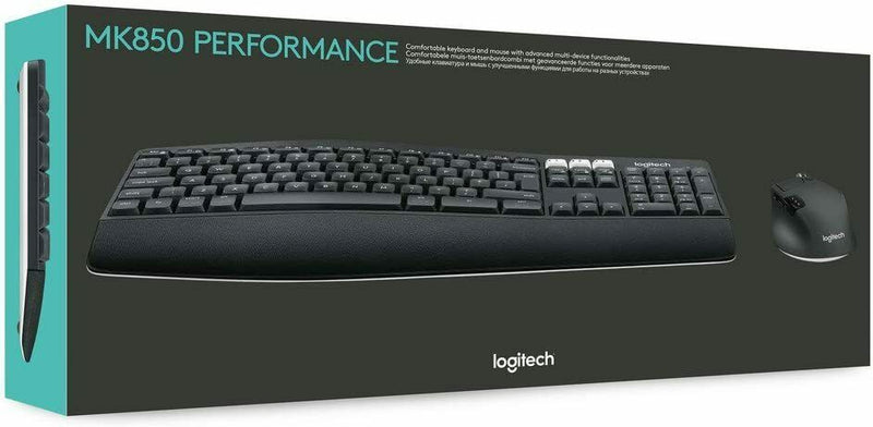 Logitech MK850 Wireless Tastatur-Maus-Set QWERTZ (DE-Layout) Kabellos, Bluetooth
