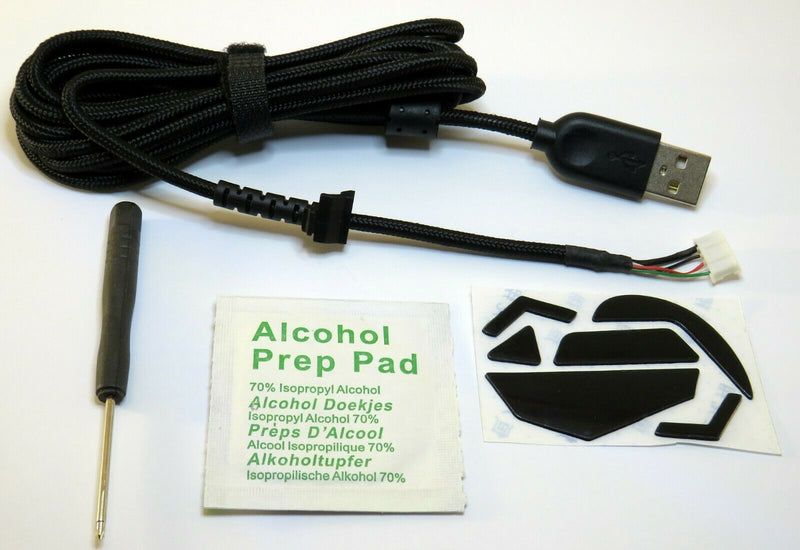 Logitech G502 USB-Kabel + 1 Set Ersatz-Füße, Füsse + Schraubendreher