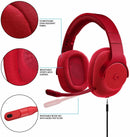 Logitech G433 Gaming-Headset, 7.1 Surround Sound, DTS, 3.5mm Klinke rot