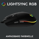 Logitech G203 Gaming-Maus, RGB, 6 progr. Tasten, 8.000 DPI, schwarz