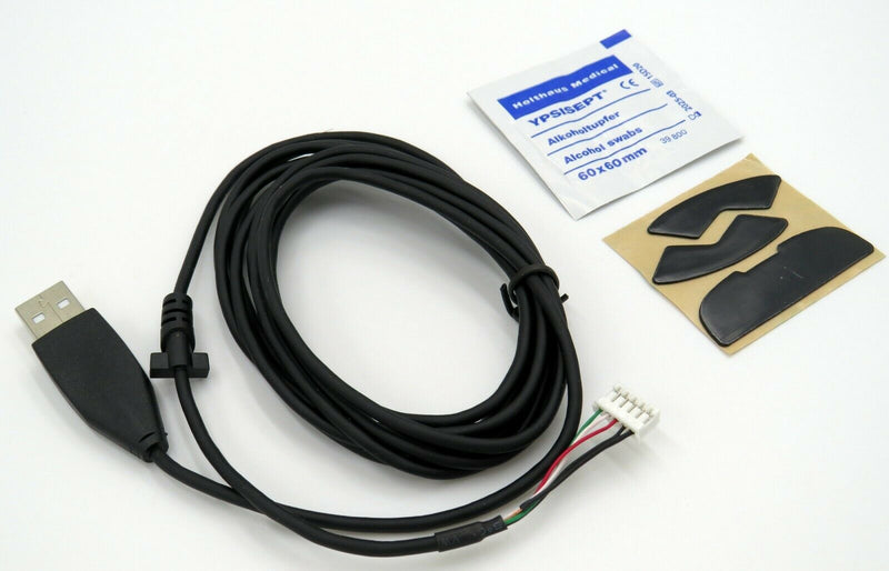 1x USB-Kabel + 1 Set  Gleitpad Ersatz-Füße Gleiter für Logitech G300 &G300s Maus