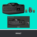 Logitech MK710 Kabelloses Tastatur-Maus-Set, PC/Laptop, QWERTZ DE-Layout. Top