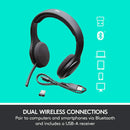 Logitech H800 Kabelloses Bluetooth Headset, USB, Multi-Device, PC/Mac/Tablet