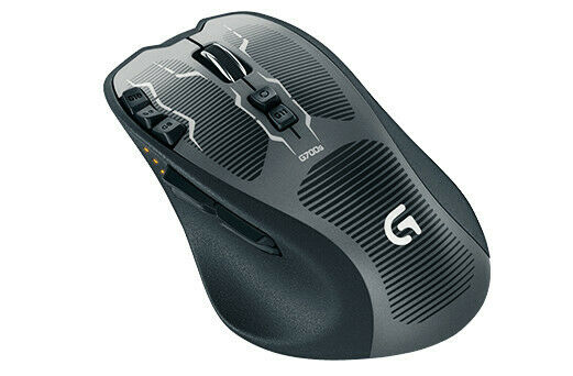 Logitech G700s Gaming-Maus, Wireless, Laser 8200 DPI, 13 Tasten, mit Stick/Kabel