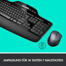 Logitech MK710 Kabelloses Tastatur-Maus-Set, PC/Laptop, QWERTZ DE-Layout. Top