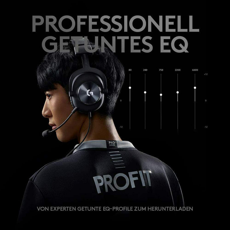 Logitech G PRO X Gaming-Headset, mit PRO-G 50-mm-Lautsprechern, Schwarz