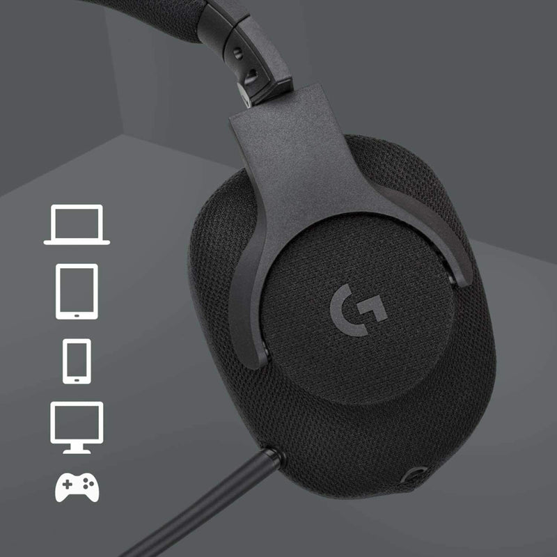 Logitech G433 Gaming-Headset, 7.1 Surround Sound, DTS, OHNE ZUBEHÖR! SCHWARZ