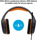 Logitech G231 Prodigy Gaming-Headset, Stereo Sound, PC/Xbox One/PS4, 2 m Kabel