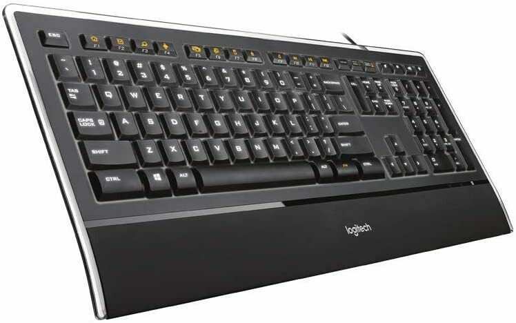 Logitech K740, Kabelgebundene USB Tastatur QWERTZ DE-Layout Windows PCs/Laptop