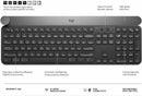 Logitech Craft Kabellose Tastatur, Bluetooth & 2.4 GHz, QWERTZ DE-Layout. NV2