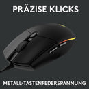 Logitech G203 Gaming-Maus, RGB, 6 progr. Tasten, 8.000 DPI, schwarz