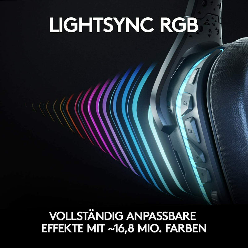 Logitech G935 kabelloses Gaming-Headset mit LIGHTSYNC RGB, 7.1 Surround Sound