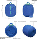 Ultimate Ears Wonderboom 2 Bluetooth-Lautsprecher, wasserdicht, Blau