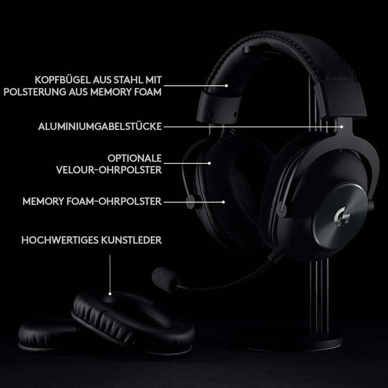 Logitech G PRO X kabelloses LIGHTSPEED Gaming-Headset 50 mm PRO-G Lautsprecher