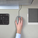 Logitech M110 Silent Maus, Kabel, 1000 DPI Sensor, USB-Anschluss, 3 Tasten grau