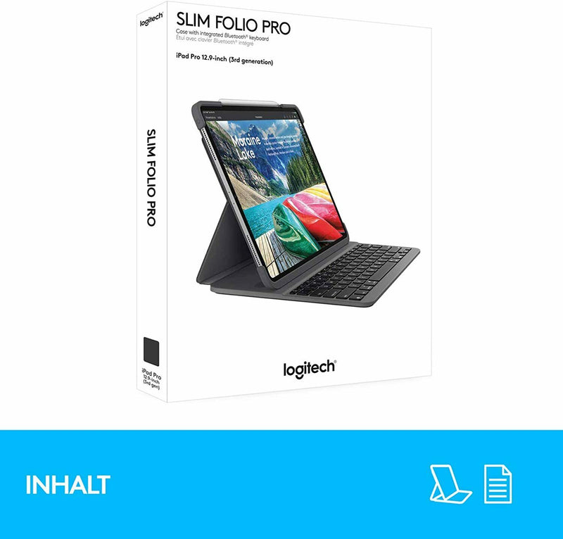 Logitech SLIM FOLIO PRO für iPad Pro 11 Zoll Tastatur-Case mit Beleuchtung V-2