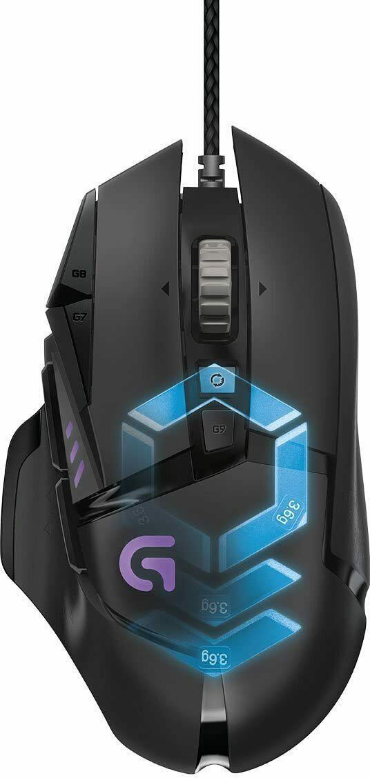 Logitech G502 Proteus Spectrum Gaming Maus 11 programmierbaren Tasten, 12000 DPI